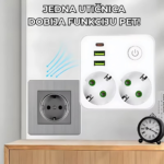 MultiVolt 5 – Produžni Kabl sa USB Punjačem i Zaštitom od Prenapona