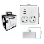 MultiVolt 5 – Produžni Kabl sa USB Punjačem i Zaštitom od Prenapona - Produzni Kabl Sa Usb Punjacem 4 1.Png