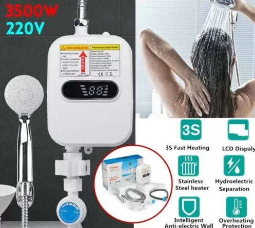 protocni-bojler-sa-tusem-1.jpg Protočni Bojler sa Tušem i Slavinom Temmax 3500W — Kupatilo i Kuhinja