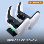 Punjač za PS5 Kontrolere — Dual Charging Dock sa USB Type-C