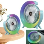 RGB Stoni Ventilator sa Šarenim Osvetljenjem za Dom i Kancelariju