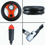 Ručni kompresor za auto 12V - Kompaktni pumpa za gume sa manometrom i setom nastavaka - slika 3