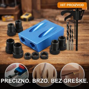 Šablon za bušenje rupa pod uglom sa burgijama 6/8/10 mm — aluminijumska legura
