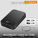 Sef sa sajlom — Prenosivi trezor sa čeličnom sajlom za fiksiranje