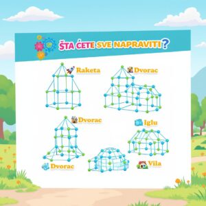 Set za izgradnju magične tvrđave — kreativna igračka za decu - Set Za Izgradnju Tvrdave Detalj Spajanja.Jpg