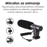 4 u 1 Set za Vlogovanje – Mikrofon, LED Lampa i Stativ za Kreatore Sadržaja - Set Za Vlogovanje 4.Png