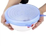Silikonski poklopci za svežu hranu - set 6 komada različitih veličina - slika 5