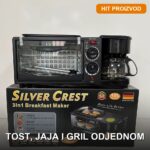 SilverCrest 3 u 1 aparat za doručak — toster, aparat za jaja i gril ploča