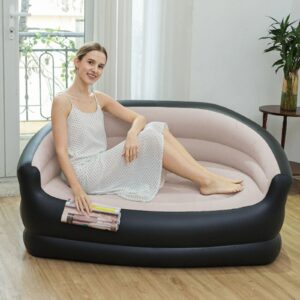 Dvostruka Sofa na Naduvavanje – PVC sa Baršunastim Slojem, 150 kg - Sofa Na Naduvavanje 2.Jpg