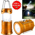 3u1 Solarna Lampa Fenjer sa USB Punjačem — Za Baštu, Kampovanje i Hitne Situacije