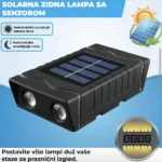 Solarne zidne lampe za dvorište – 4 komada - Solarne Zidne Lampe 4 Komada 1.Webp