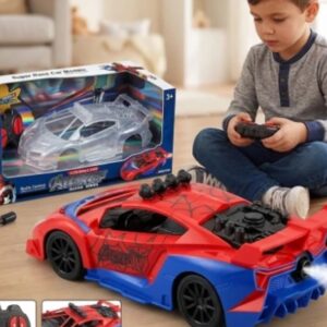 Spiderman Auto na Daljinsko Upravljanje sa Dim Efektom – RC Auto za Decu - Spiderman Auto Daljinsko Upravljac Detalj.Jpg