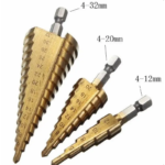 Stepenaste Burgije HSS Set 3 Kom – Bušenje Metala i Drveta do 32mm - Stepenaste Burgije Set 3.Png