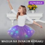 Suknjica sa LED svetlima za devojčice — Princeza haljina uzrast 3–10 godina