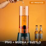 Točilica za pivo 3L sa LED svetlom i Bluetooth zvučnikom