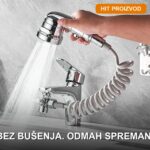 2 u 1 Tuš za Umivaonik sa Fleksibilnim Crevom i Ventilom za Prebacivanje