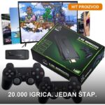 TV Game Stick Retro Konzola sa 20.000 Igrica i 2 Bežična Džojstika