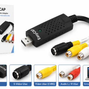 Easy CAP USB 2.0 Video Capture Adapter za Digitalizaciju VHS i Analognih Snimaka