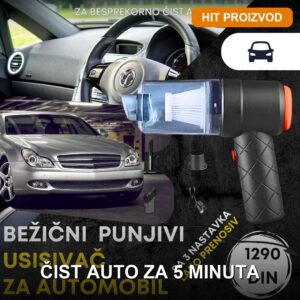 Jak usisivač za auto — kompaktan ručni usisivač za unutrašnjost vozila