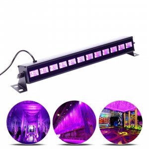 UV LED Bar Blacklight Svetlo 9×3W – Fluorescentno UV Svetlo za Zid