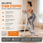 Sklopivi Vertical Climber Stair Stepper – Kardio Sprava za Kućno Vežbanje