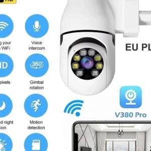 WiFi Kamera sa Utičnicom za Struju HD 8MP PTZ – Rotirajuća, Noćno Snimanje, V380 Pro - Wifi Kamera Sa Uticnicom Nocno Snimanje Detalj.Jpg