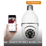 WiFi Kamera Sijalica 360° Rotaciona PTZ Full HD – E27 Grlo, Vodootporna - prednja strana
