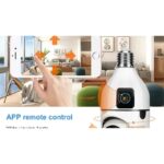 WiFi sijalica kamera sa dva objektiva — rotacija 320°, IP66, noćni mod - Wifi Sijalica Kamera Dva Objektiva Montaza E27.Jpg