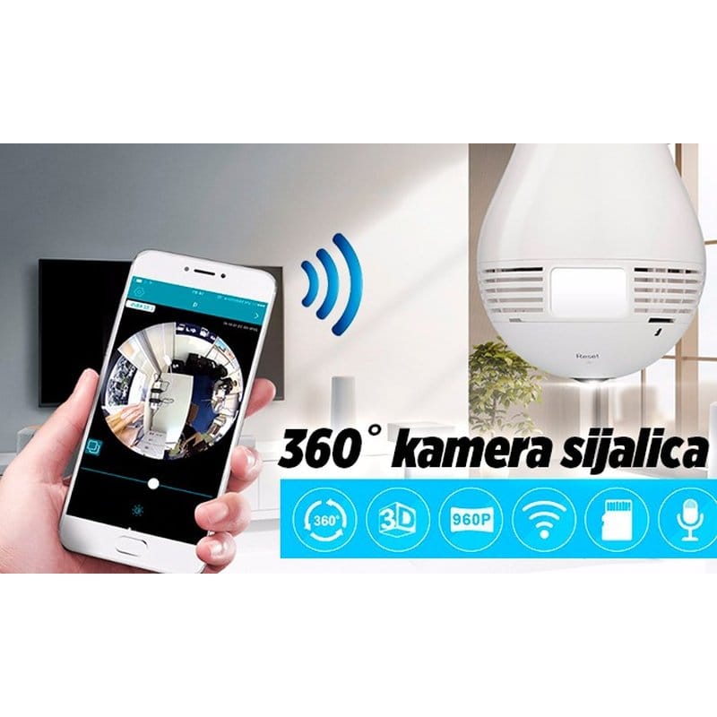 Wi-Fi kamera u obliku sijalice — detalji
