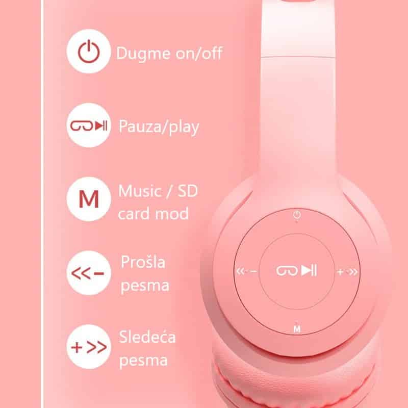 wireless slušalice sa svetlećim ušima wireless slušalice sa svetlećim ušima — pakovanje