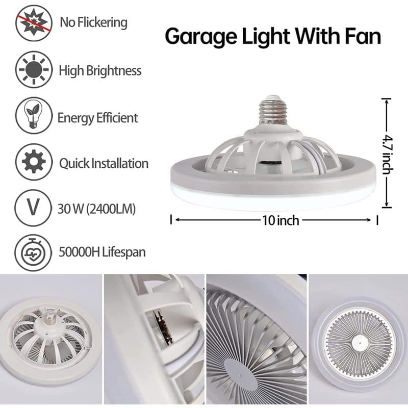 luster ventilator sa LED svetlom — pakovanje