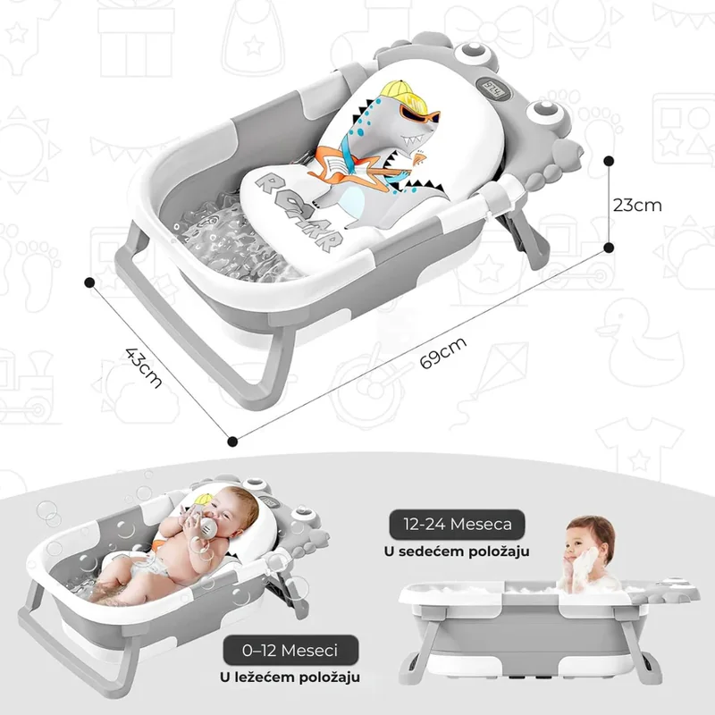 sklopiva kadica za bebe — u upotrebi