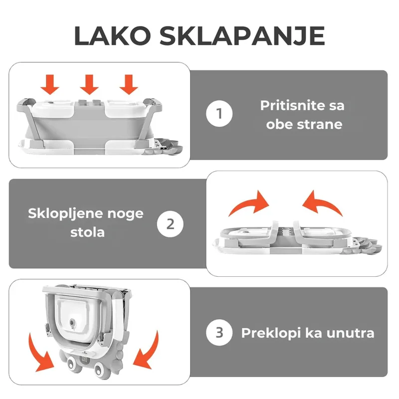 sklopiva kadica za bebe — pakovanje