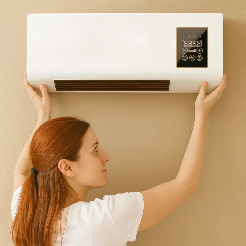zidna grejalica sa ventilatorom — prednja strana