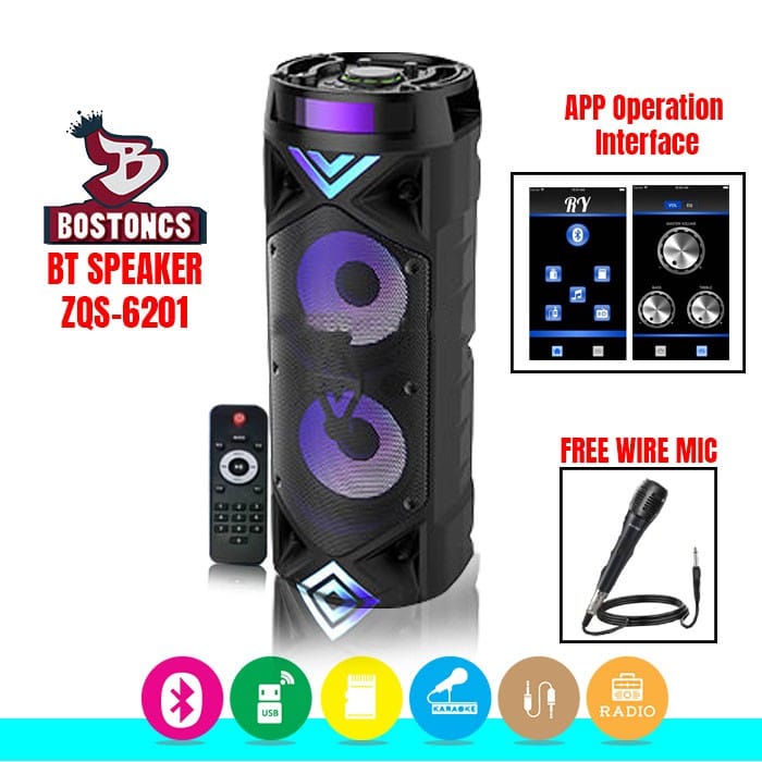 bluetooth zvučnik ZQS-6201 — prednja strana