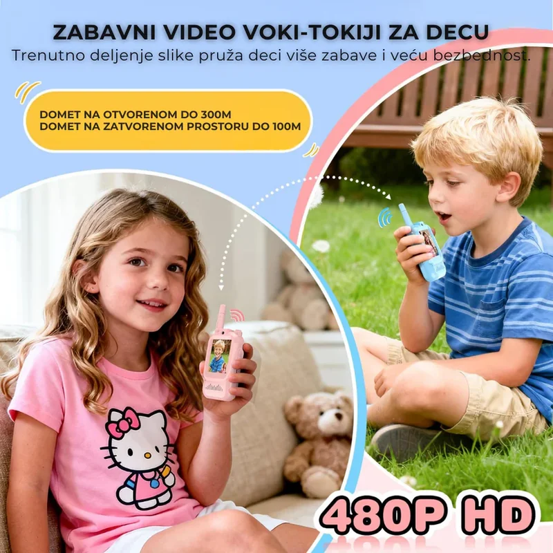 video voki-toki set za decu — u upotrebi