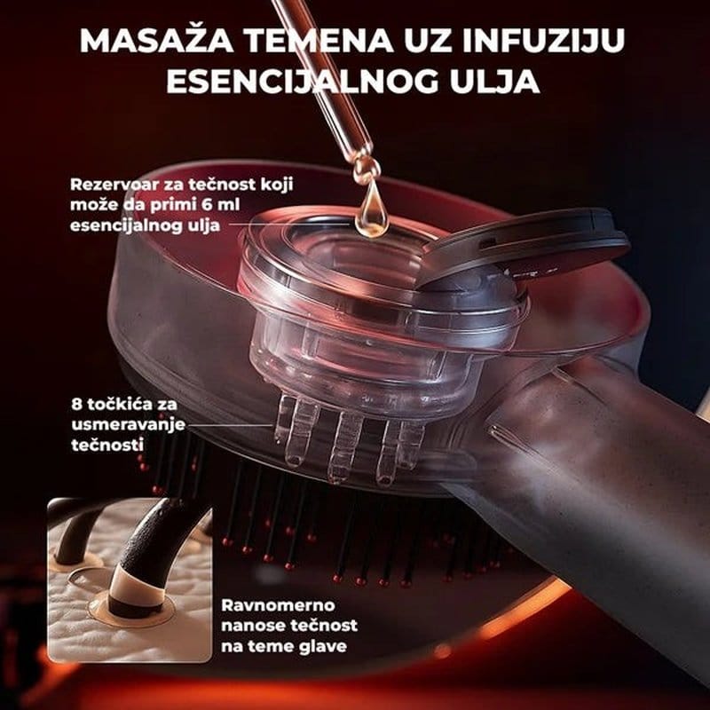 češalj za masažu glave sa serumom češalj za masažu glave sa serumom — u upotrebi