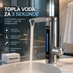Delimano slavina i protočni bojler sa Displejem Elegant SIVA
