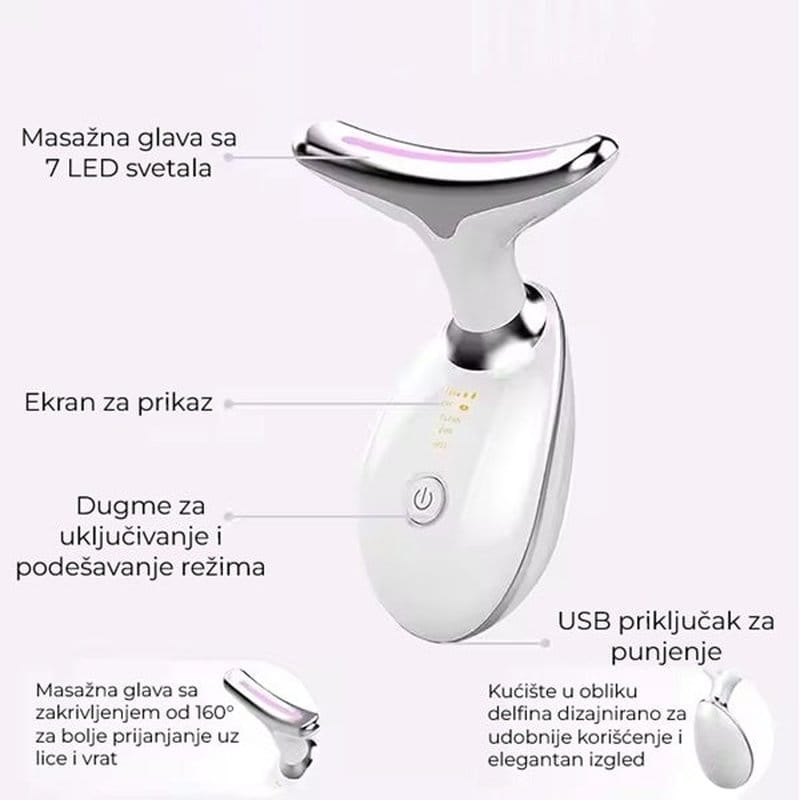 električni masažer za lice — detalji