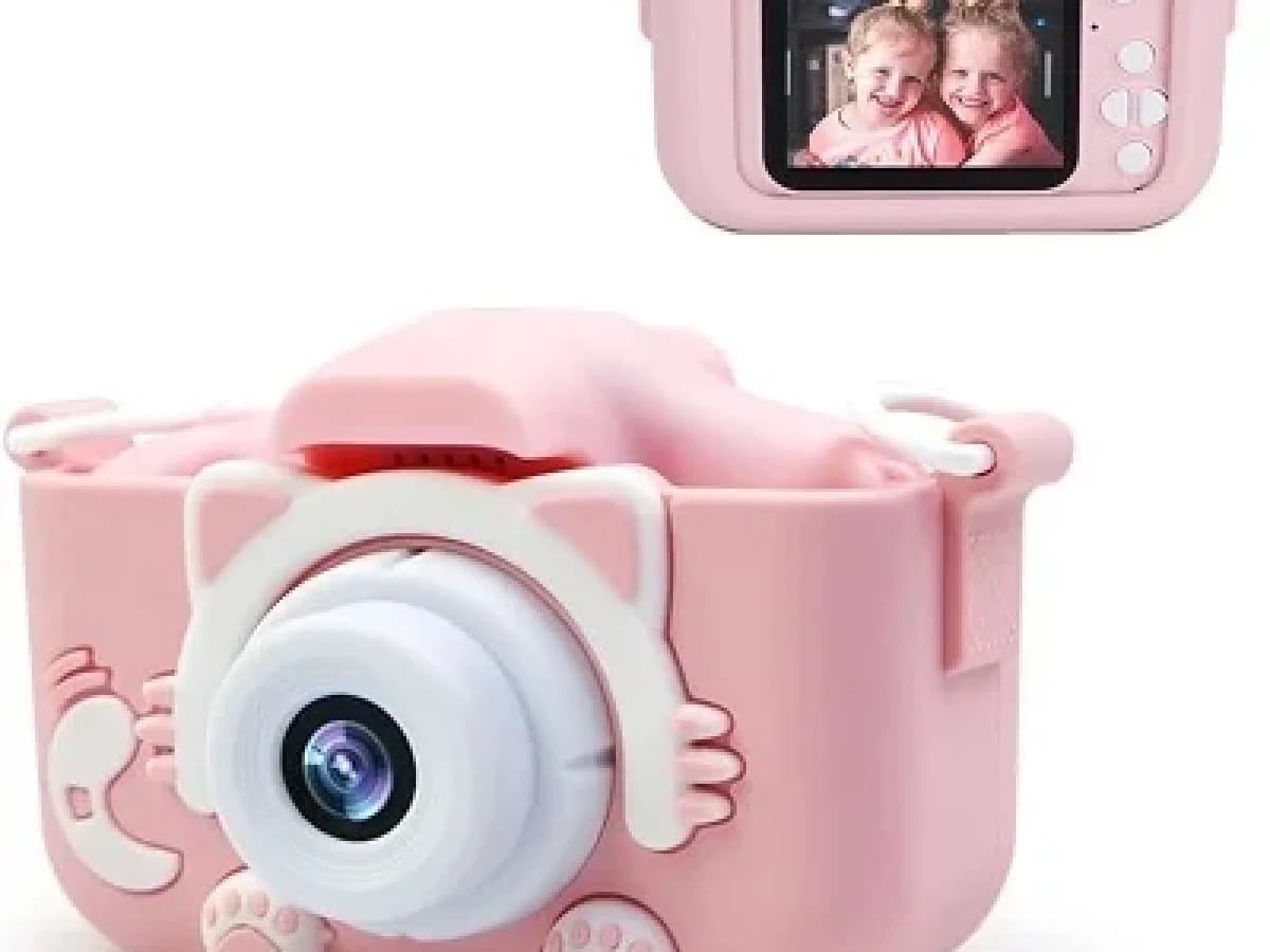 fotoaparat za decu roze — prednja strana