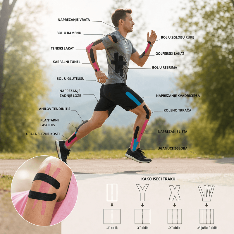 kinesio trake za sport — u upotrebi