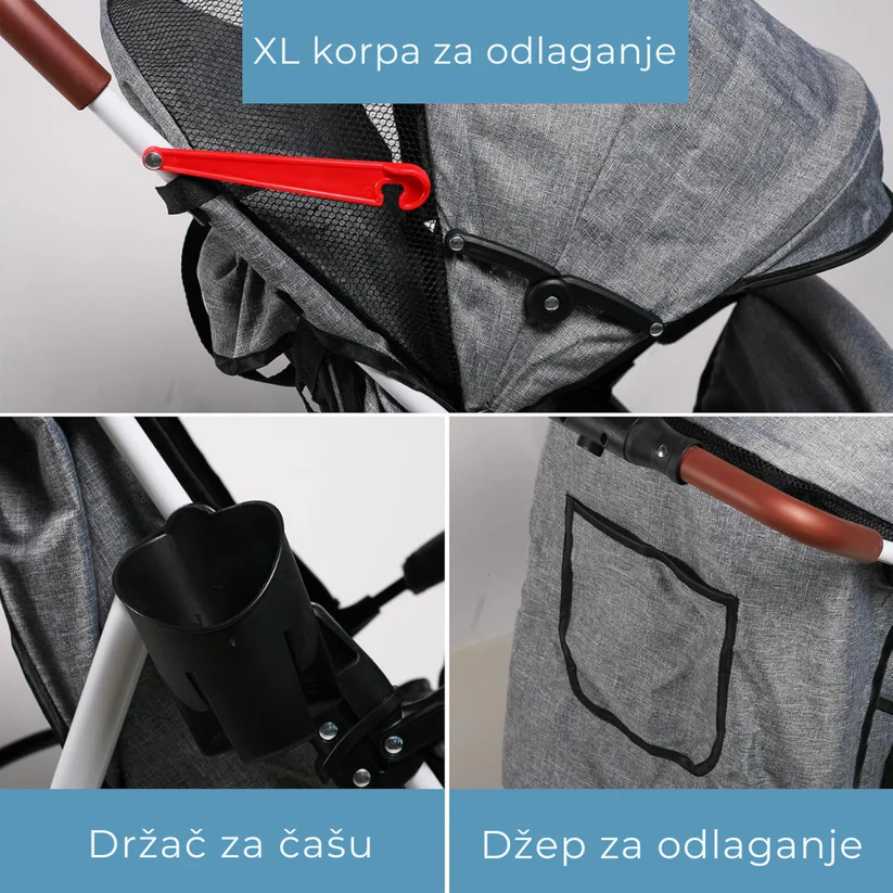 kolica za bebe 2u1 — pakovanje