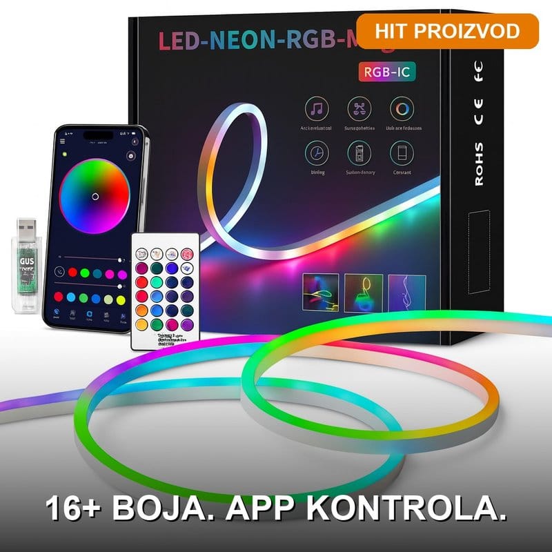 RGB LED traka za sobu — prednja strana