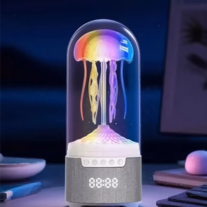 LED Lampa Meduza sa Bluetooth Zvučnikom i satom — u upotrebi