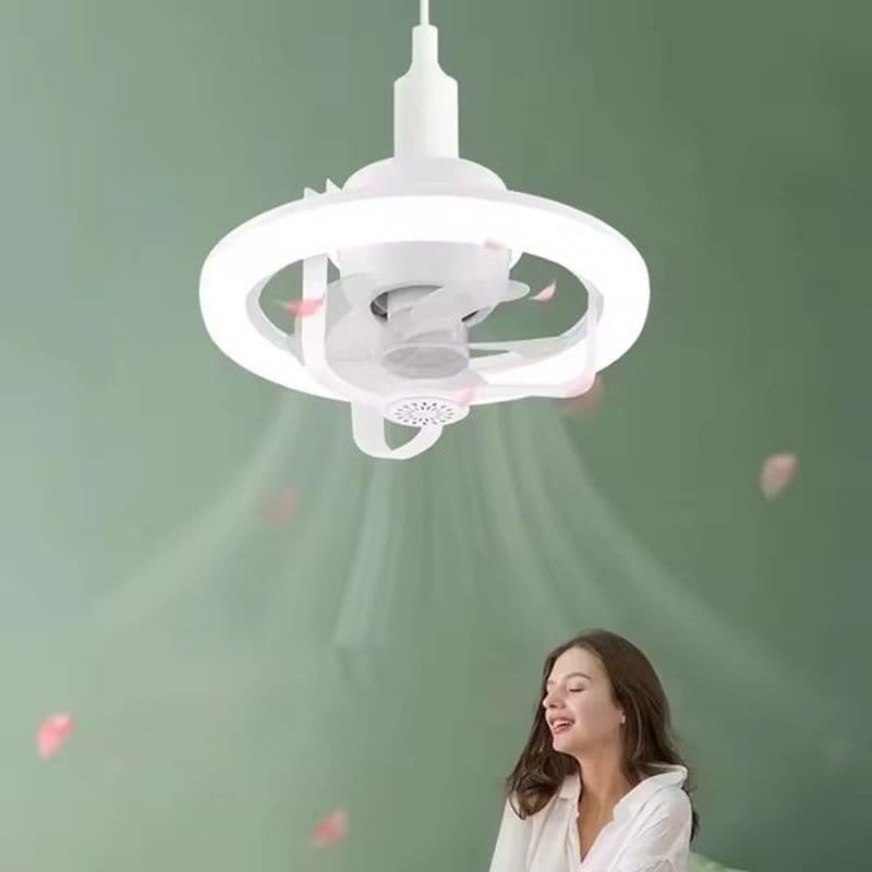 luster sa ventilatorom LED — u upotrebi