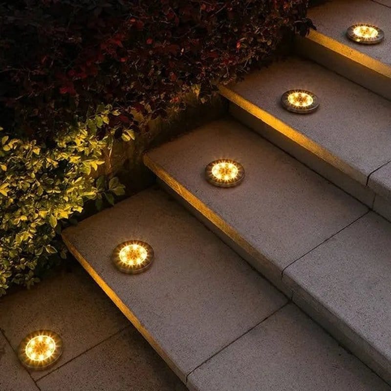 podne solarne lampe za dvorište — detalji