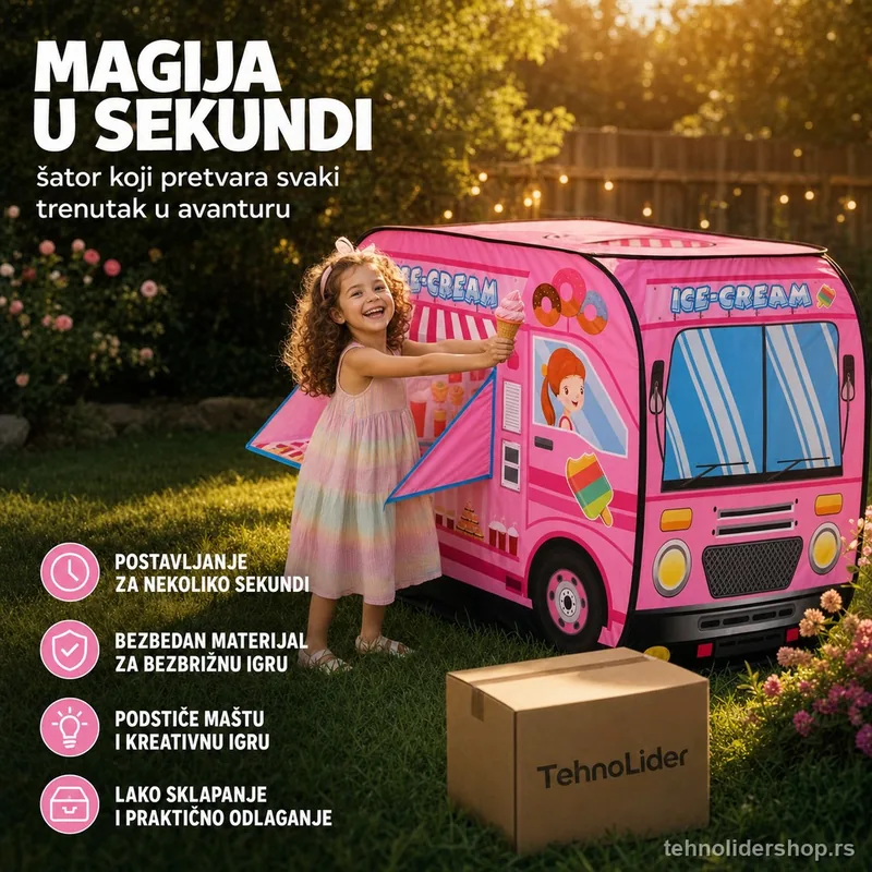 Pop-up Šator za Decu – Kamion za Sladoled Pop-up Šator za Decu – Kamion za Sladoled