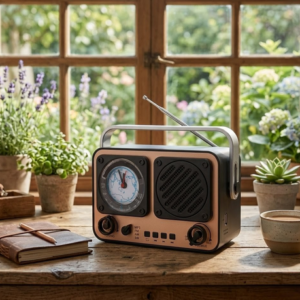 Retro radio Bluetooth zvučnik sa satom