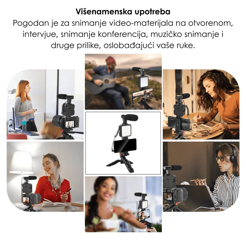 set za vlogovanje — prednja strana