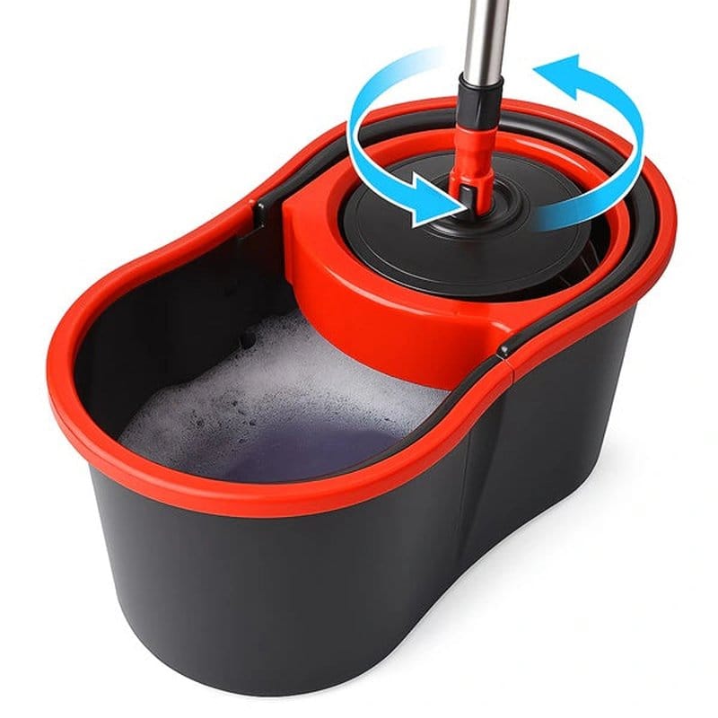 spin mop sa ceđenjem — u upotrebi